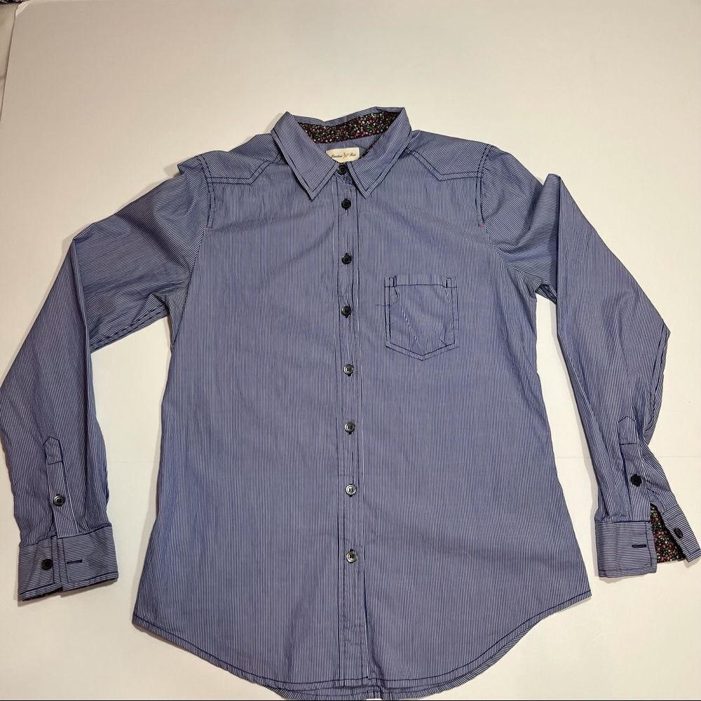 Meadow Rue Long Sleeve Striped Button Down